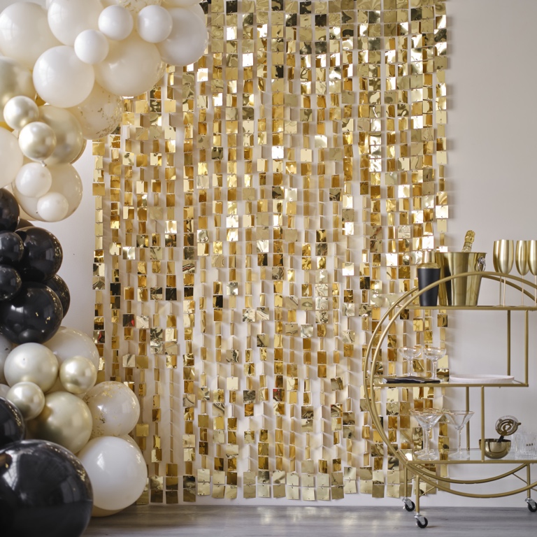 Sequin Hanging Backdrop Decoration - Champagne Gold