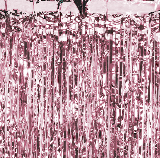 Trblietavý záves - Ružovozlatá (2.5m)
