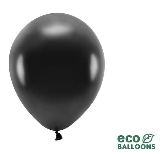 Eko Balóny - Metalická Čierna - 26 cm (20ks) - Kliknutím na obrázok zatvorte -