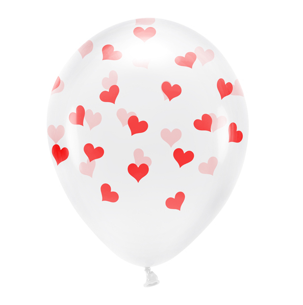 Eco Balloons - Hearts - Red - 33 cm (6pcs)