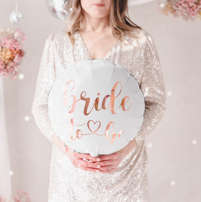 Fóliový balón - Bride To Be - Ružovo Zlatá (45cm)