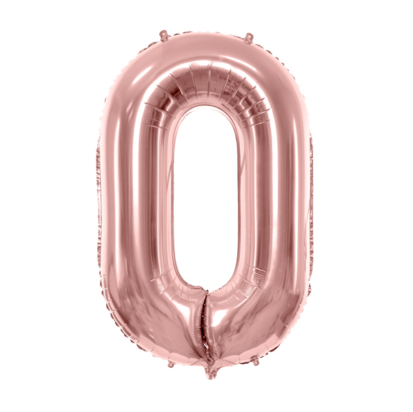 Foliový Balón - 0 - Ružovo Zlatá (86cm)