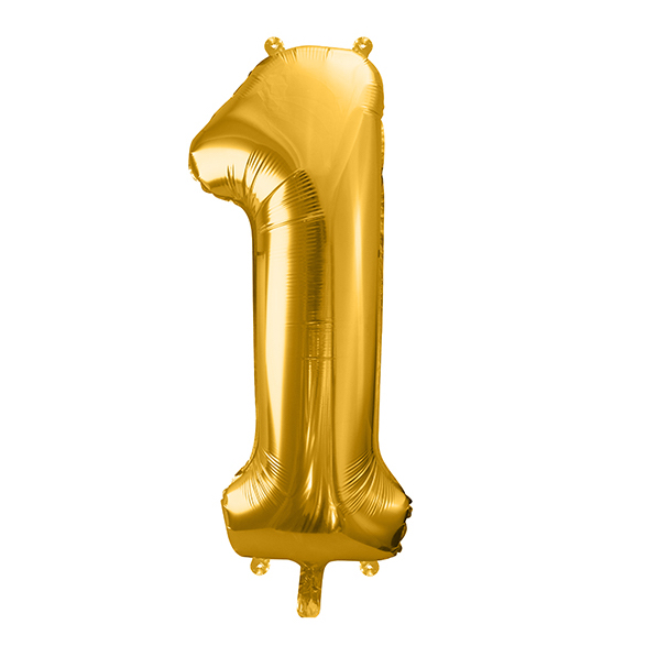 Foliový Balón - 1 - Zlatá (86cm)