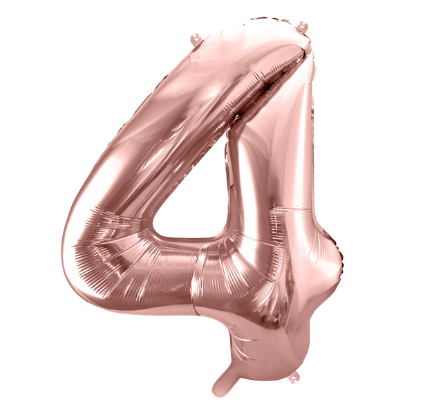 Foliový Balón - 4 - Ružovo Zlatá (86cm)