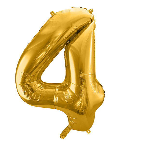 Foliový Balón - 4 - Zlatá (86cm)