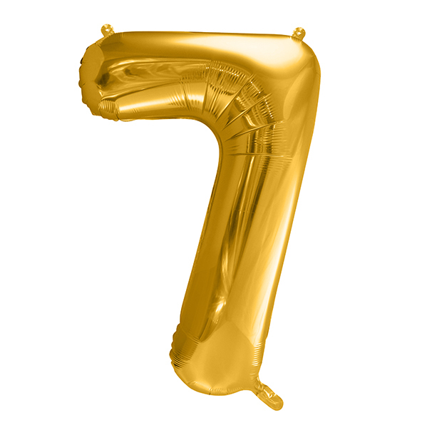 Foliový Balón - 7 - Zlatá (86cm)