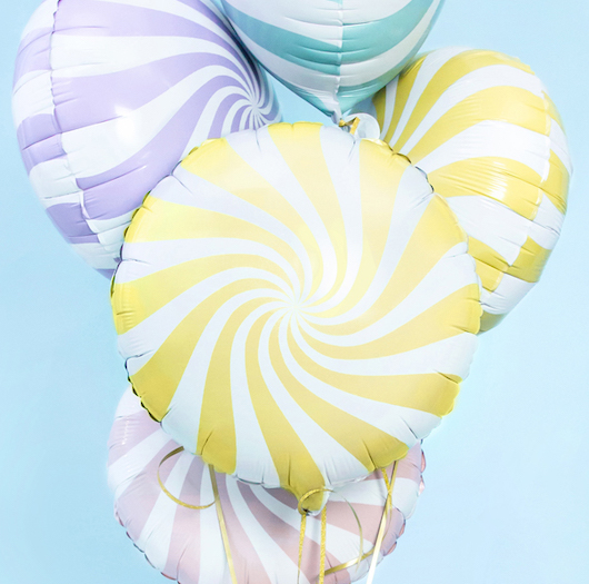Foliový Balón - Cukrík - Svetložltá (45cm)