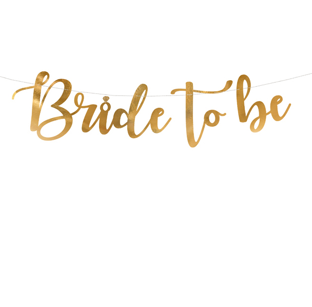 Girlanda - Bride To Be - Zlatá