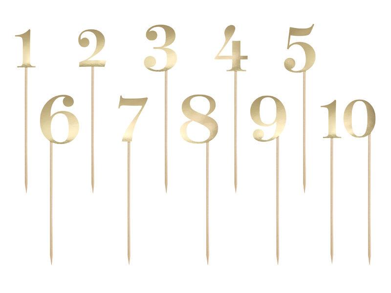 Čísla na Stoly - Zlatá (11ks)