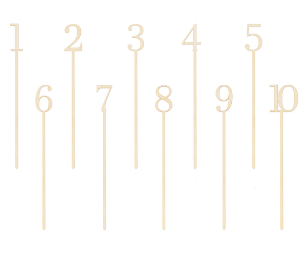 Čísla na Stoly - Drevo (10ks)