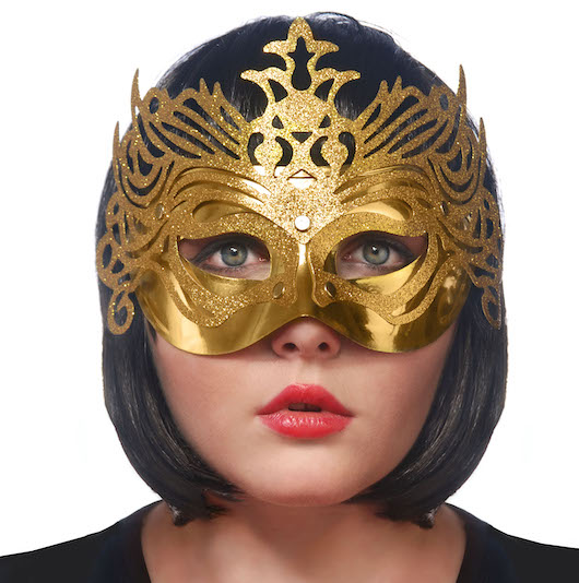 Párty Maska - Ornament - Zlatá - Kliknutím na obrázok zatvorte -