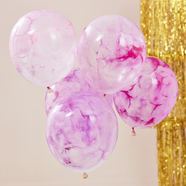 Maľované Balóny - Ružová (5ks)