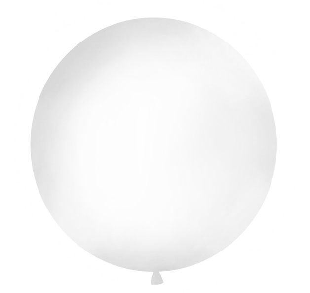 Okrúhly Balón - Pastelovo Biela (1m)