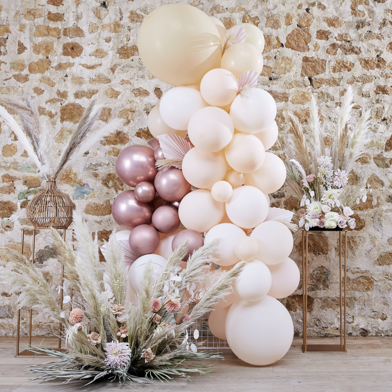 Balloon Arch Kit - Pampas, White, Peach & Rose Gold (70 pcs)