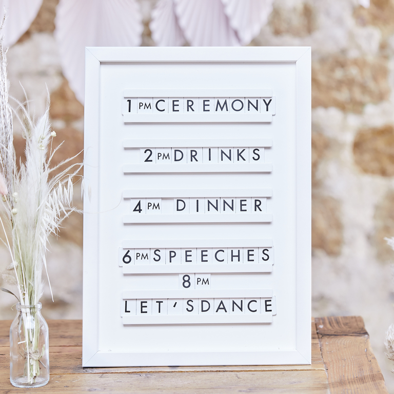 Letter Display Board - White