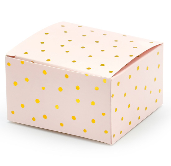 Krabička - Ružová & Zlaté Bodky (10ks)