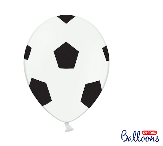 Balóny - Futbal - Biela (6ks)
