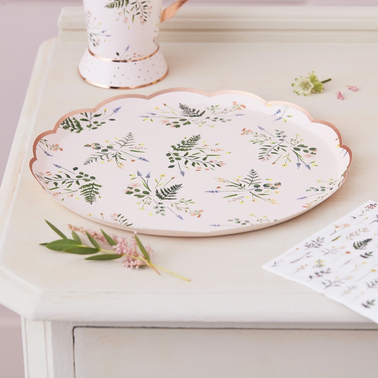 Party Paper Plates - Floral Tea (8pcs)