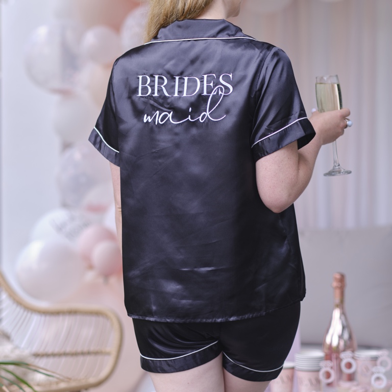 Pyjama Set - Bridesmaid - Black - Small