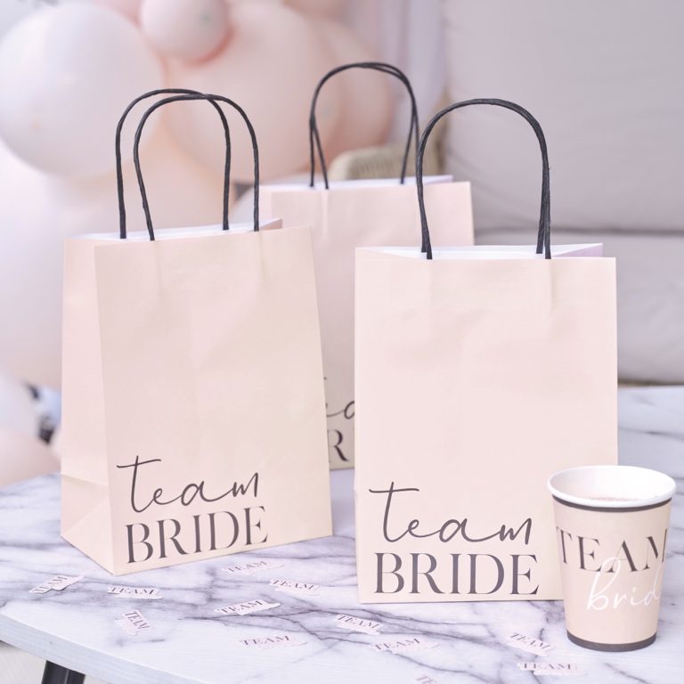 Party Bags - Team Bride - Pink (5pcs)