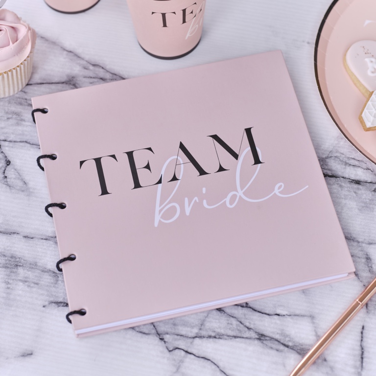 Guest Book - Team Bride - Pink