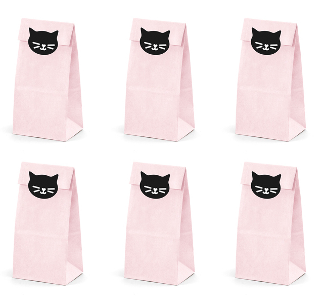 Papierové Vrecká na Dobroty - Mačičky (6ks)