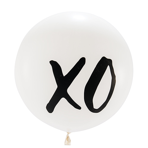 Okrúhly Svadobný Balón -"XO"- Biela (91cm)