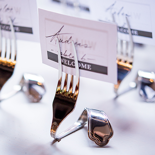 Twisted Fork Vintage Inspired Table Number Holders