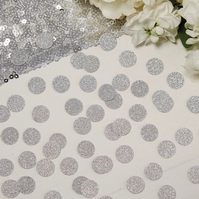 Glitter Wedding Confetti - Silver (14g)