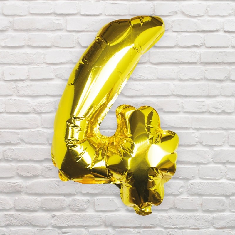 Foliový Balón - 4 - Zlatá (40cm)